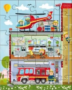 HABA 304186 Puzzleset 3 X 24 Teile - Kleine Feuerwehr -Haba 10014950 04