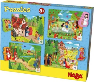 Haba Puzzles 4 X 15 Teile Märchenland 1 Haba Puzzles 4 X 15 Teile Märchenland