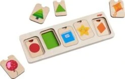 HABA 304586 Holzpuzzle Farben & Formen