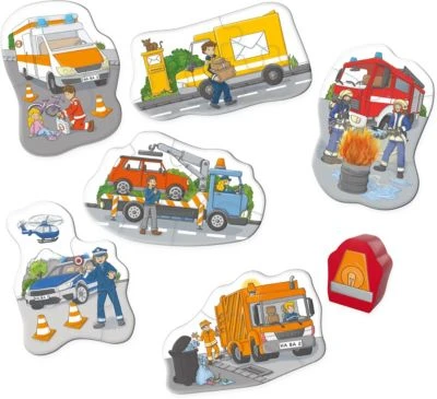 HABA 305236 6 Erste Puzzles - Im Einsatz (Kinderpuzzle) 2 HABA 305236 6 Erste Puzzles - Im Einsatz (Kinderpuzzle) – Bild 2