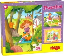 HABA 305916 Puzzles Prinzessin Valerie, 3 X 24 Teile