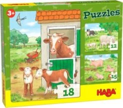 HABA 305884 Puzzles Bauernhoftierkinder - 12/15/18 Teile