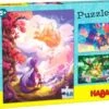 HABA 305917 Puzzle Im Fantasieland, 3 X 48 Teile