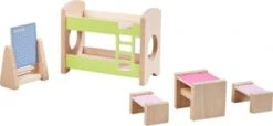 HABA 303836 Little Friends Puppenhaus-Möbel Kinderzimmer Für Geschwister
