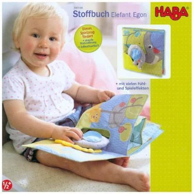 HABA 300146 Stoffbuch Elefant Egon 1 HABA 300146 Stoffbuch Elefant Egon