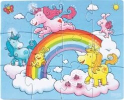 HABA 300299 3er Puzzle-Set - Einhorn Glitzerglück - 12/15/18 Teile -Haba 4139895 03