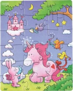 HABA 300299 3er Puzzle-Set - Einhorn Glitzerglück - 12/15/18 Teile -Haba 4139895 05