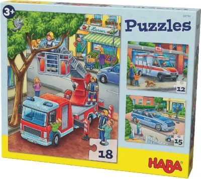 HABA 302759 Puzzles - 12/15/18 Teile - Polizei, Feuerwehr & Co. 1 HABA 302759 Puzzles - 12/15/18 Teile - Polizei, Feuerwehr & Co.