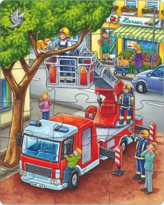 HABA 302759 Puzzles - 12/15/18 Teile - Polizei, Feuerwehr & Co. 4 HABA 302759 Puzzles - 12/15/18 Teile - Polizei, Feuerwehr & Co. – Bild 4