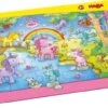HABA 303706 Rahmenpuzzle 25 Teile - Einhorn Glitzerglück