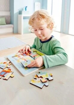 HABA 303770 Holzrahmen-Puzzle 9 Teile - Feuerwehr -Haba 8616918 03